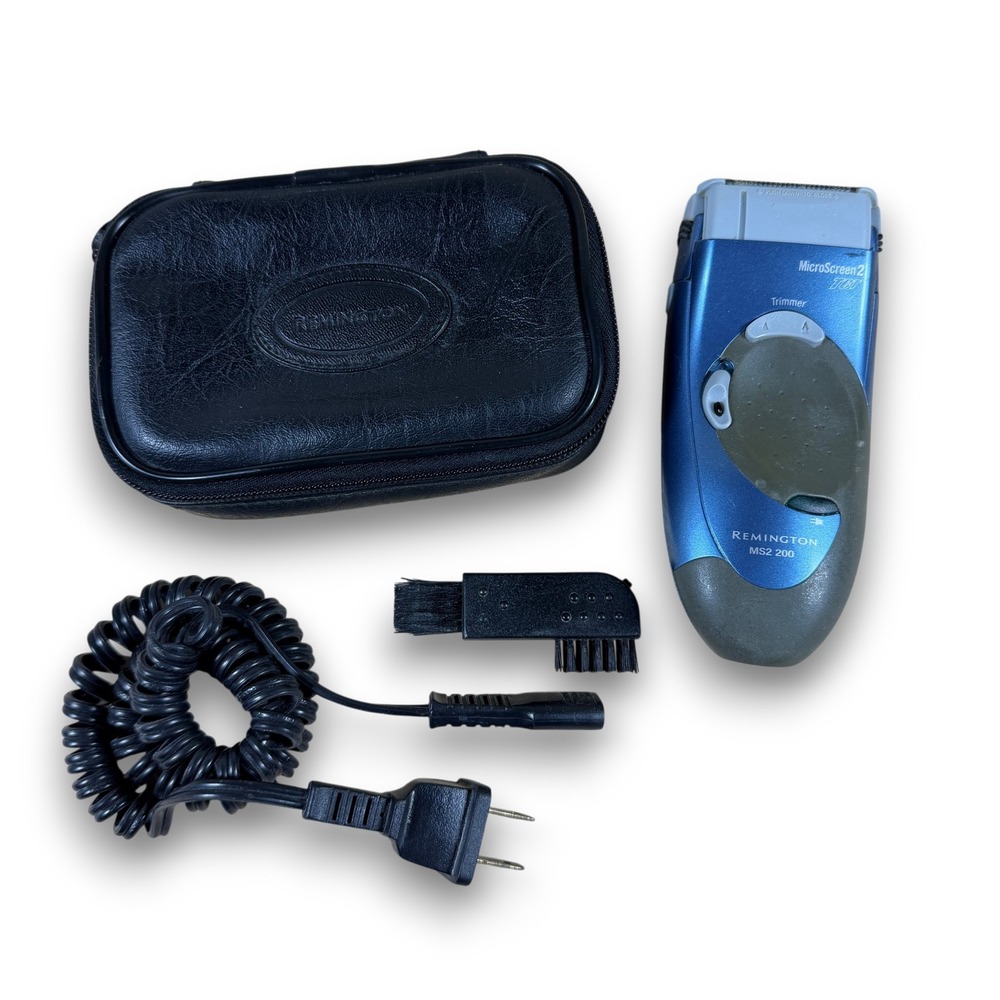 Remington MS2 200 MicroScreen 2 TCT Rechargeable Electric Shaver‎ w/ Case + Cord